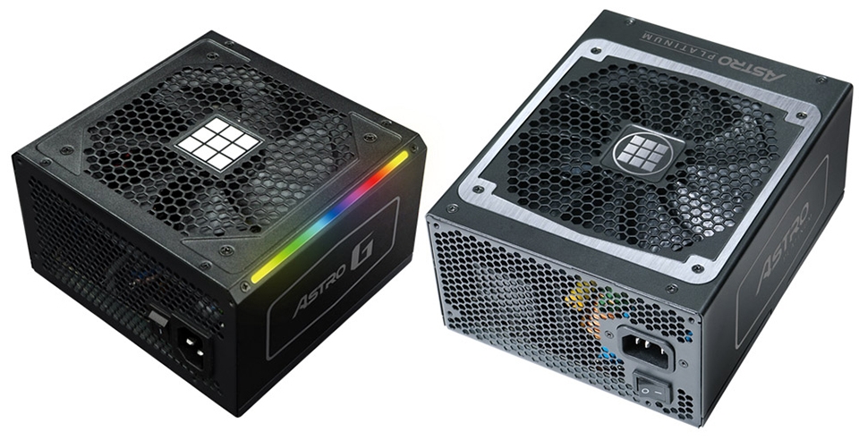 ▲ 엣지 RGB LED 스타일의 ASTRO G-시리즈, 최상위 라인업 ASTRO Platinum (왼쪽부터)