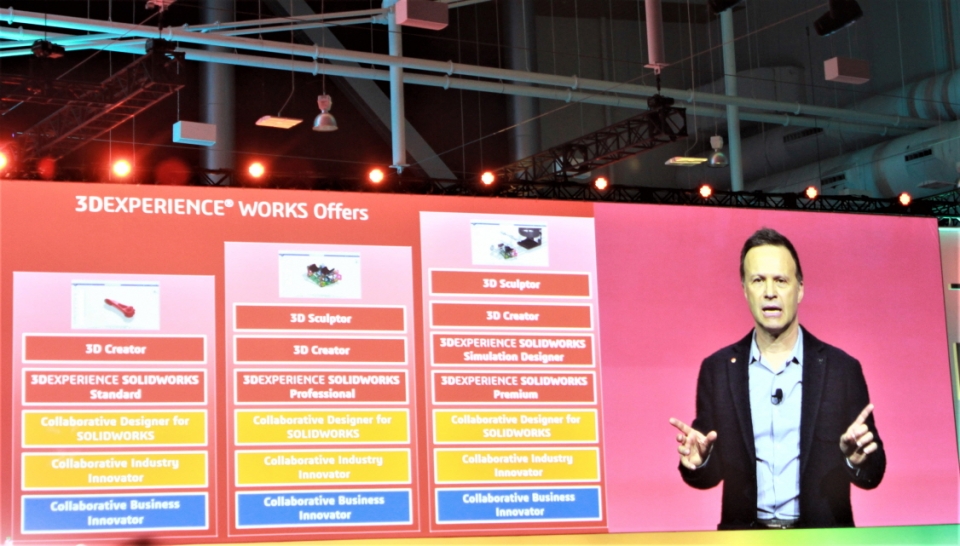 다쏘시스템 3D익스피리언스 월드 2020에서 3D익스피리언스 웍스를 발표하는 지앙 파올로 바씨 다쏘시스템 솔리드웍스 CEO