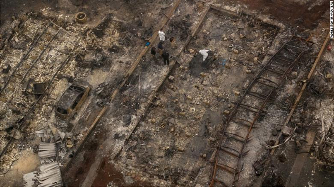 ▲ 산불 때문에 막대한 피해를 입은 미국 오리건 주 소도시 피닉스의 모습 (사진: CNN)