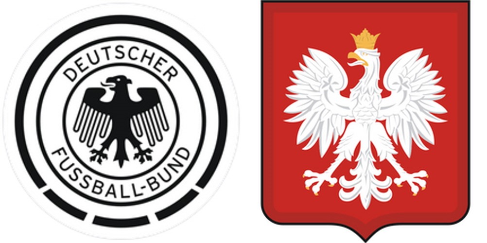 ▲ 독일 축구협회 엠블럼(왼쪽), 폴란드 축구협회 엠블럼(오른쪽)