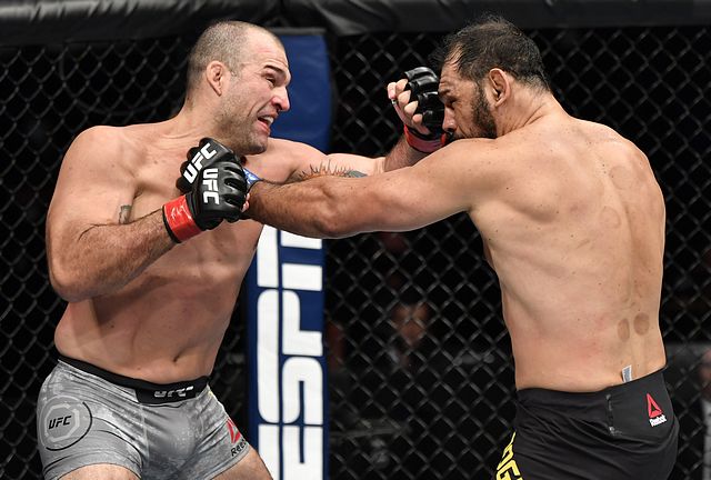 ▲ 'UFC on ESPN 14'에서 3차전을 치룬 마우리시오 '쇼군' 후아(왼쪽)와 안토니오 호제리오 노게이라(오른쪽) (사진: Sherdog)