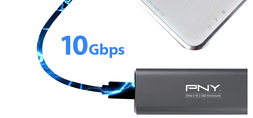 ▲ 일반적인 외장 SSD 케이스는 10Gbps의 속도를 제공한다