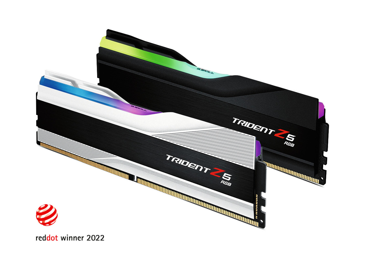▲ Memória Trident Z5 RGB, reconhecida mundialmente por seu design (Foto = Red Dot Design Award)