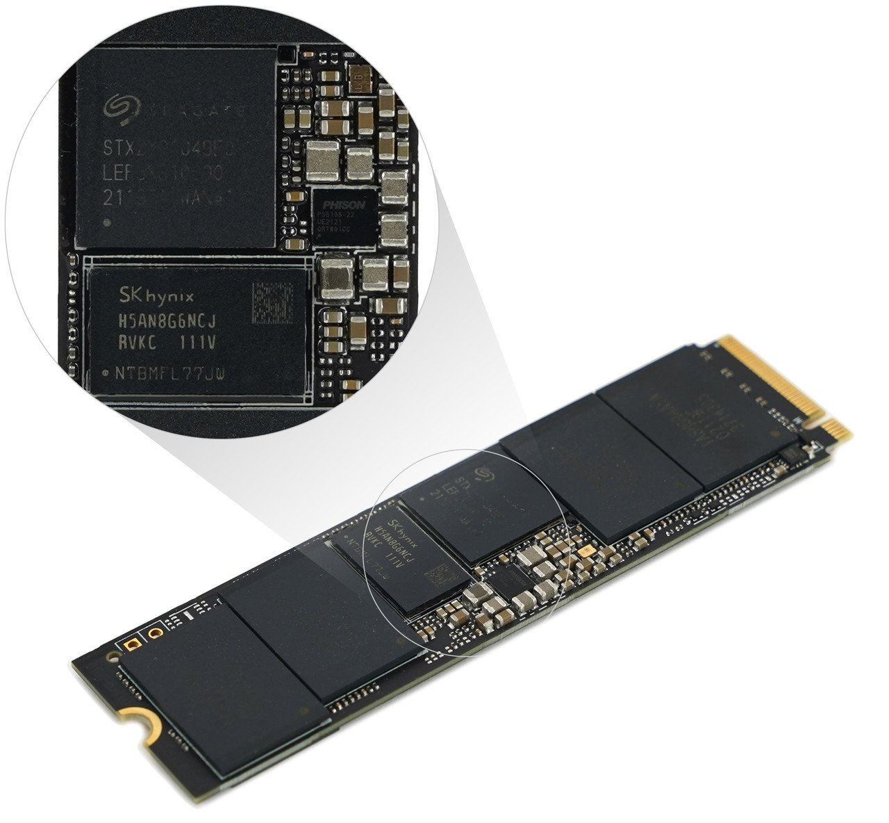 ▲ 고성능 PCIe 4.0 NVMe SSD인 파이어쿠다 530은 DRAM이 적용됐다